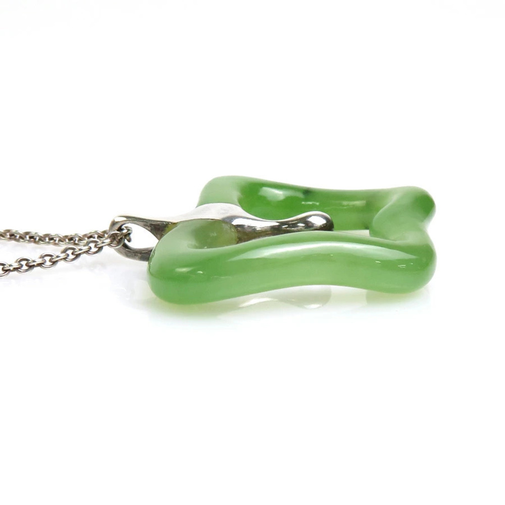 Tiffany Co Apple Necklace Sterling Silver Jadeite Silver